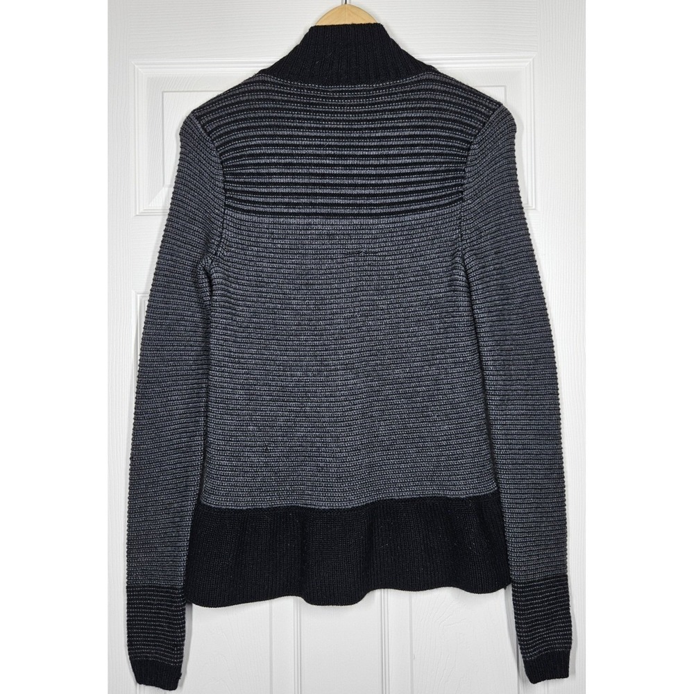 Club Monaco 100% Merino Wool Button Front Cardigan Women M Heavy Knit Peplum Hem - Picture 3 of 9
